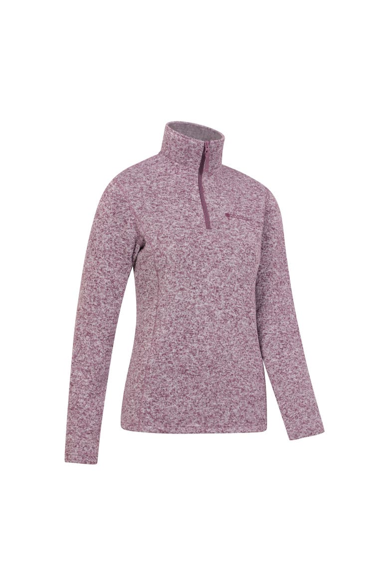 Idris Half Zip Fleece Top, Alternate, color, Burgundy