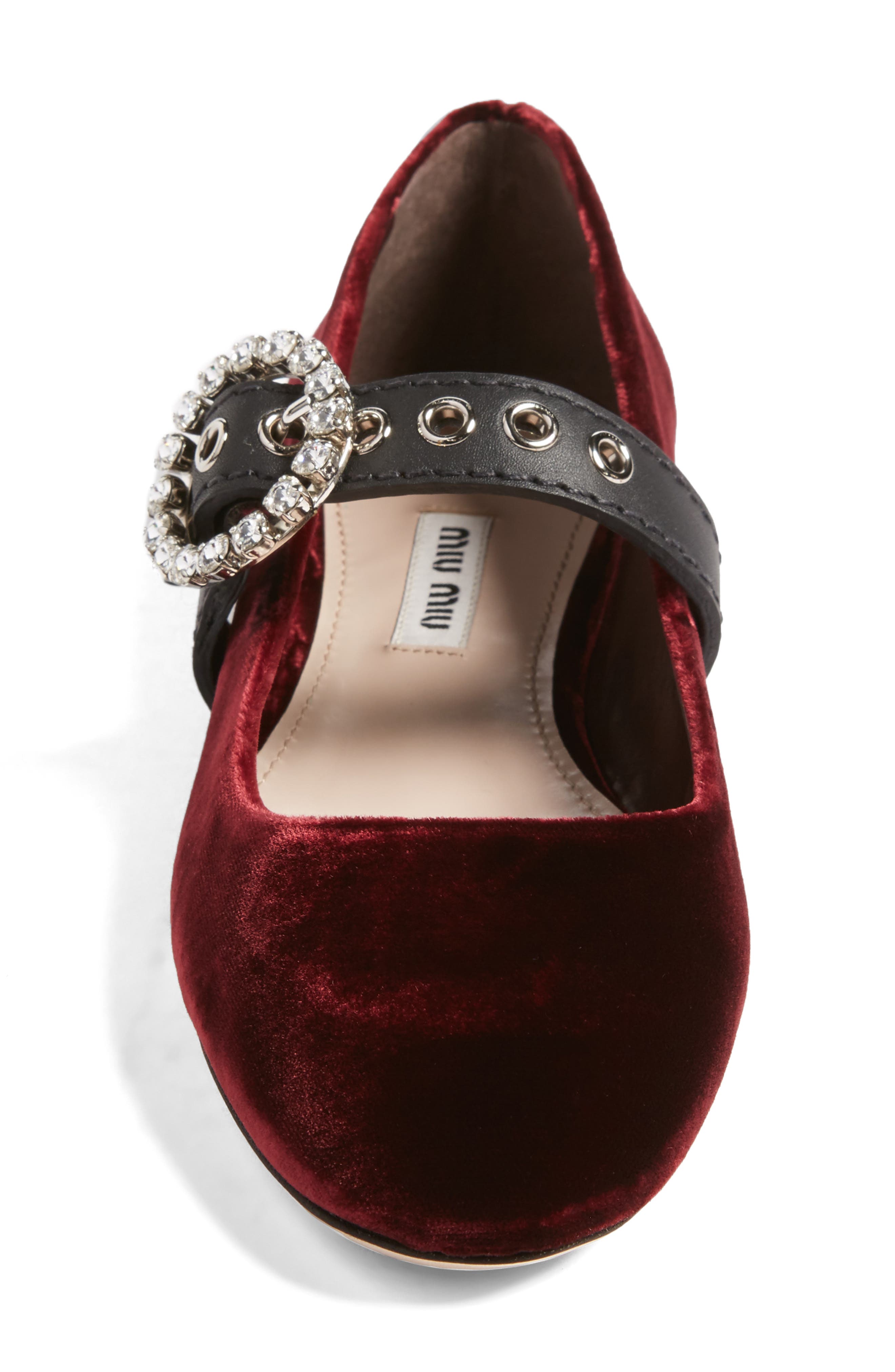 Buckle Ballet Flat, Alternate, color, BURGUNDY