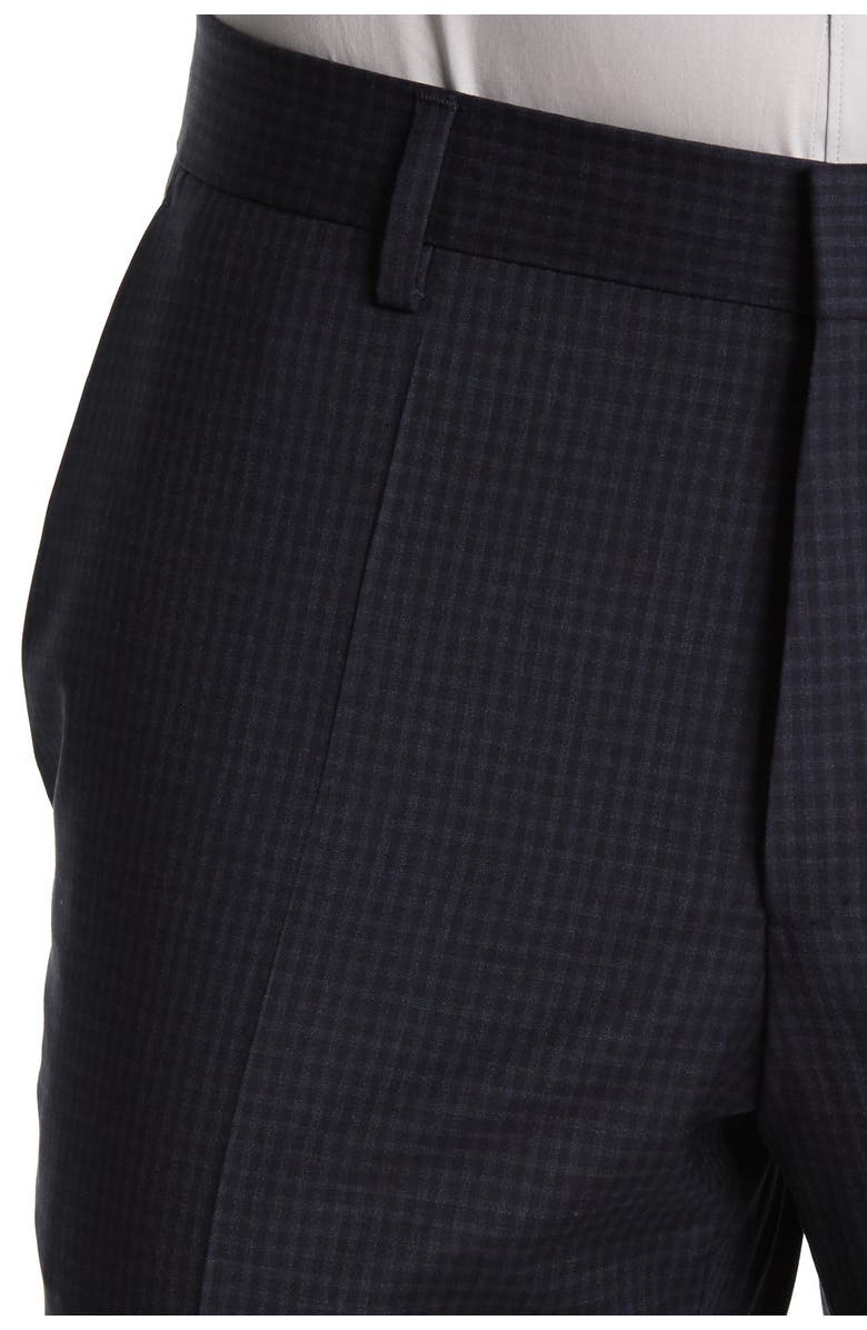 BOSS Dark Blue Check Two Button Notch Lapel Suit, Alternate, color,