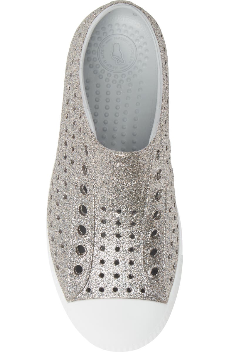 Native Shoes Jefferson Glitter Water Friendly Sneaker, Alternate, color, Mtlblng/Shlwht