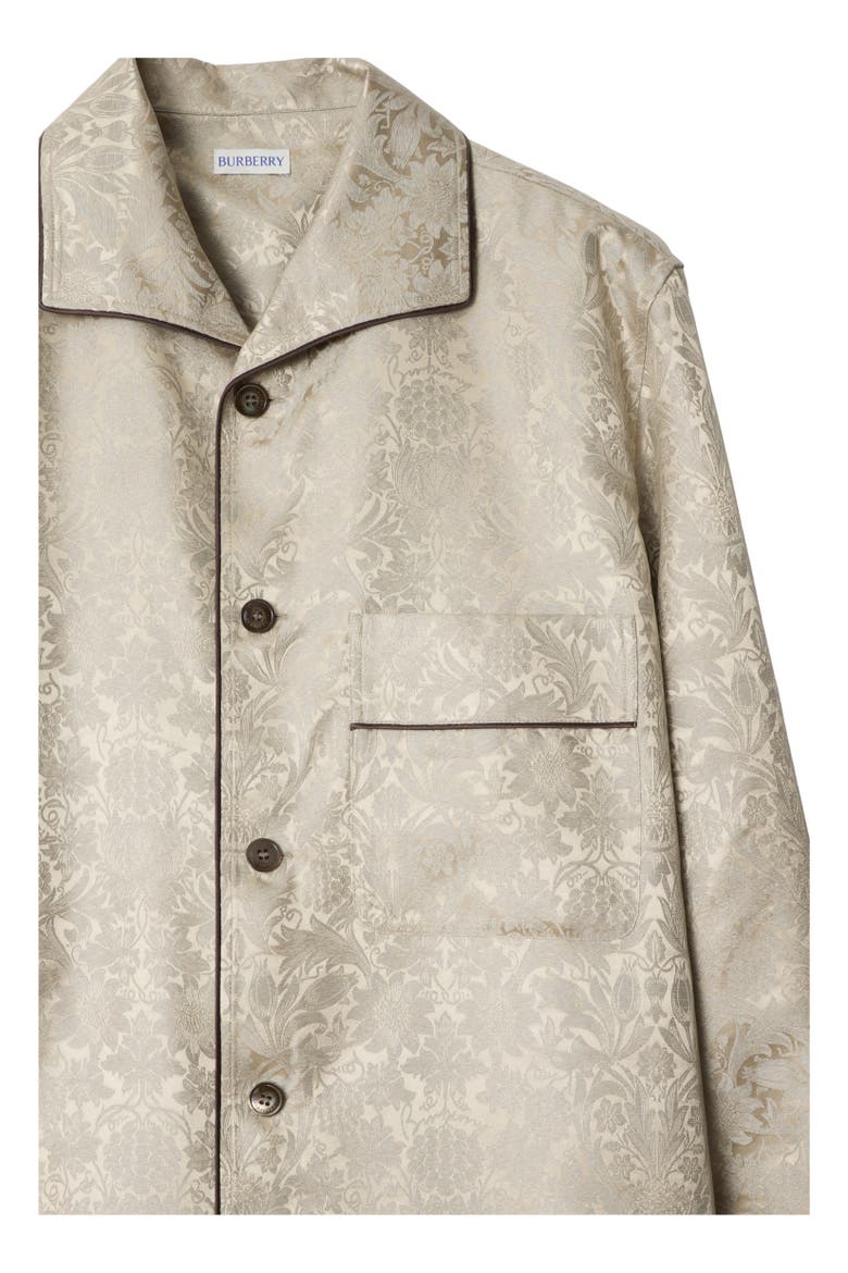 Sunflower Silk Pyjama Shirt, Alternate, color, Taupe beige