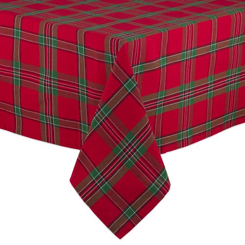Dii Holiday Plaid Tablecloth 60x84 In Animal Print