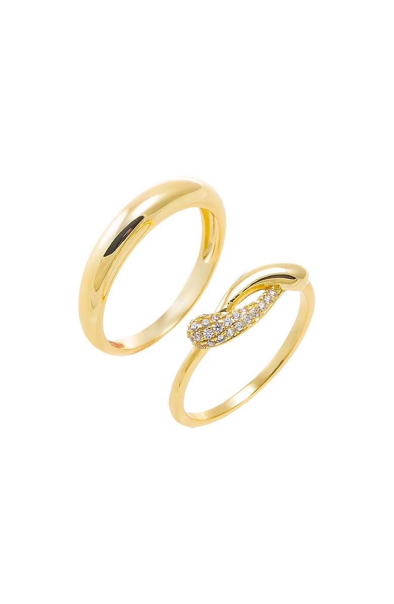BY ADINA EDEN Pave Accented Intertwined Snake Band Ring, Main, color, 