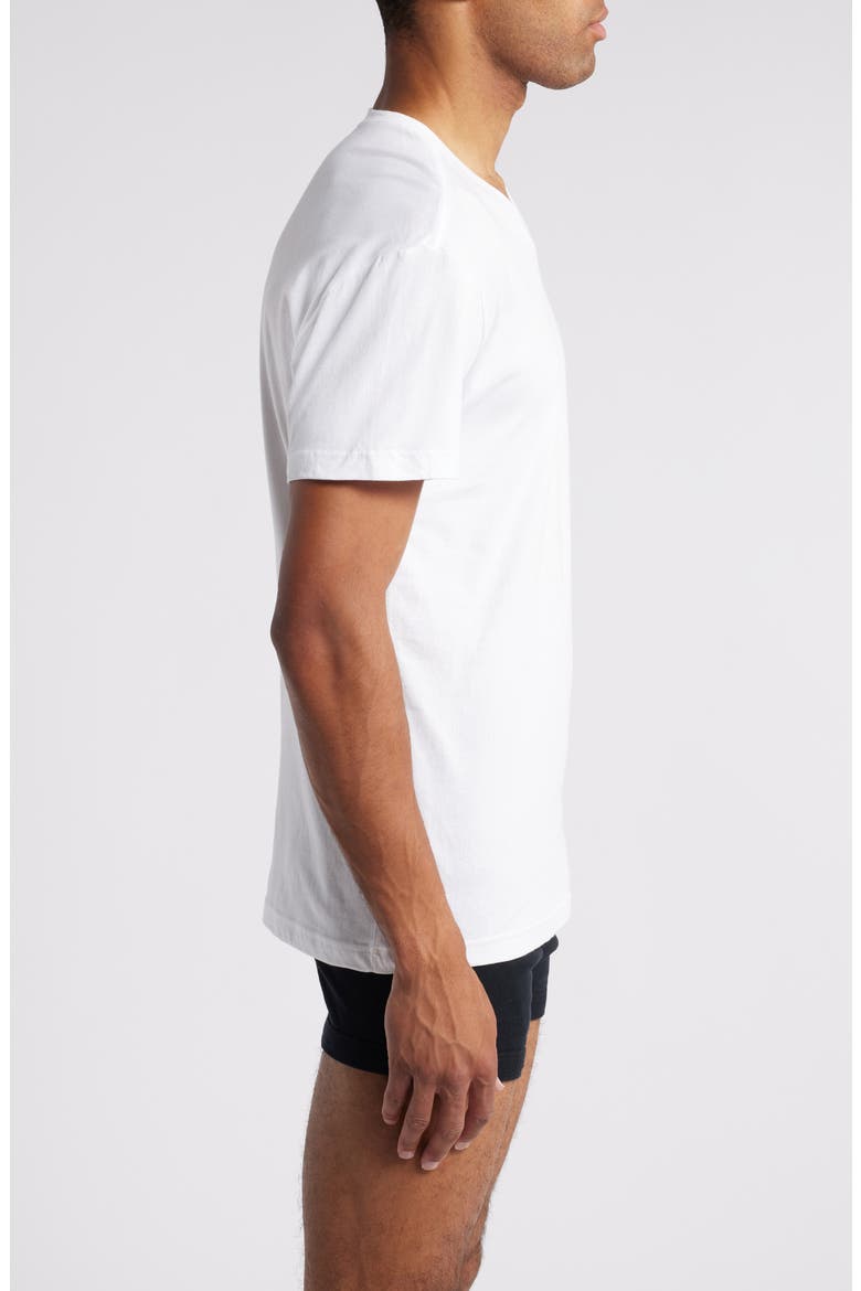 3-Pack Cotton V-Neck Undershirts, Alternate, color, WHITE