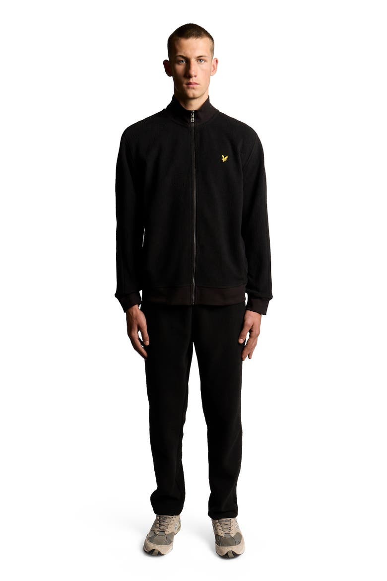 Long Sleeve Polar Fleece Track Jacket, Main, color, Jet Black