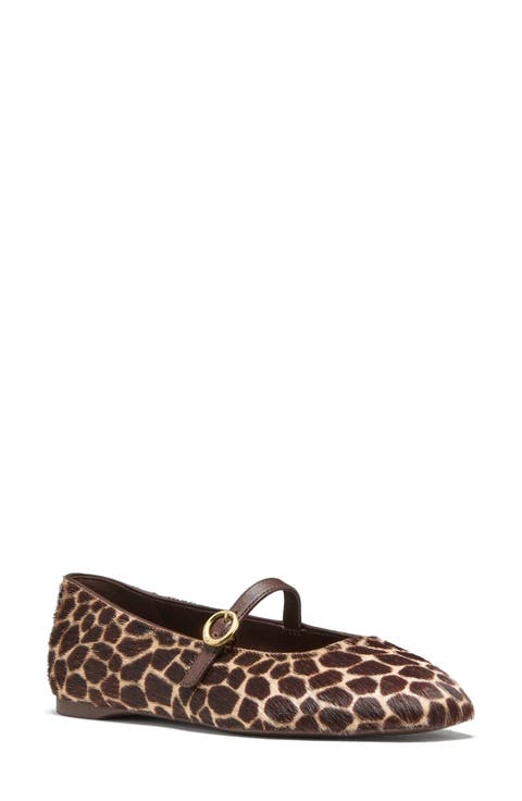 halo genuine calf hair mary jane flat
