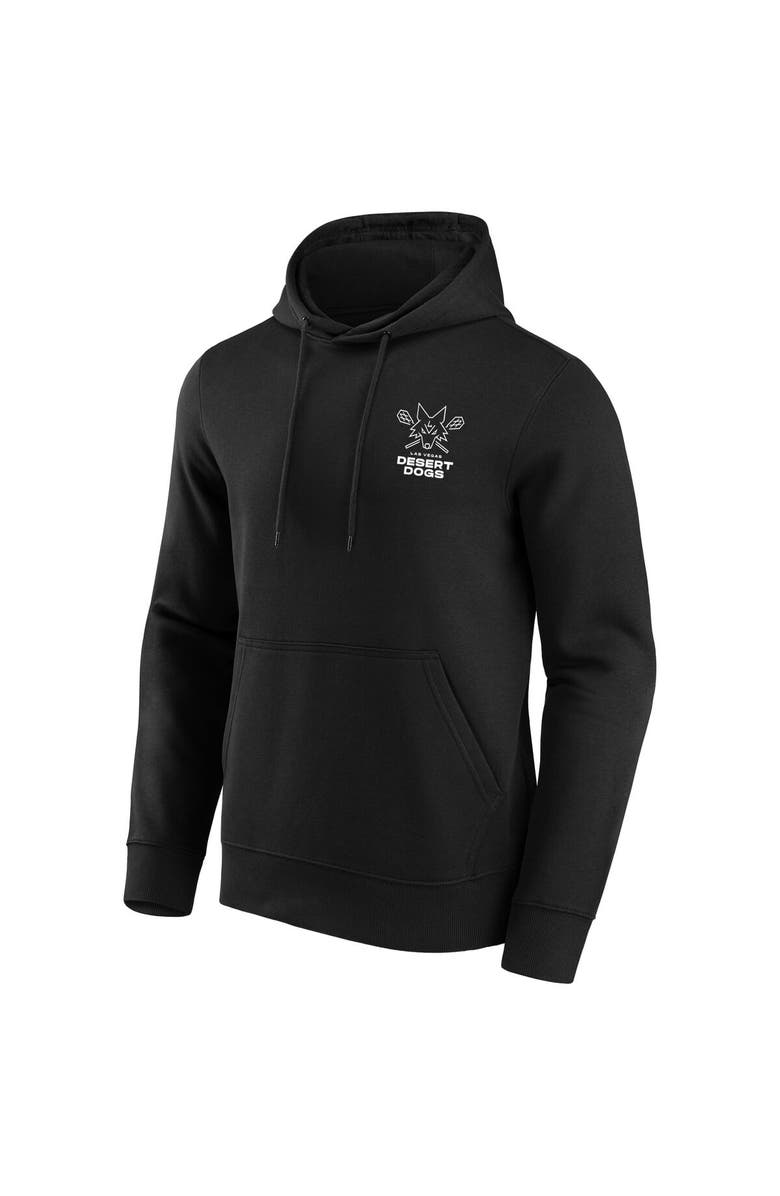 ADPRO Sports Men's Black Las Vegas Desert Dogs Solid Blend Pullover Hoodie, Alternate, color, 