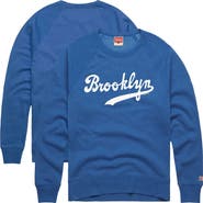 Homage Men's Homage  Royal Brooklyn Dodgers Retro Tri-Blend Pullover Sweatshirt