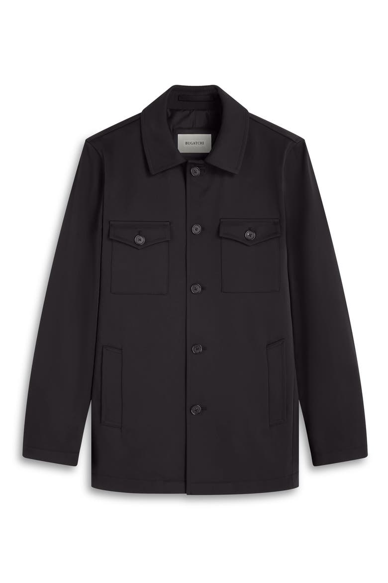Full Button Field Jacket, Alternate, color, BLACK