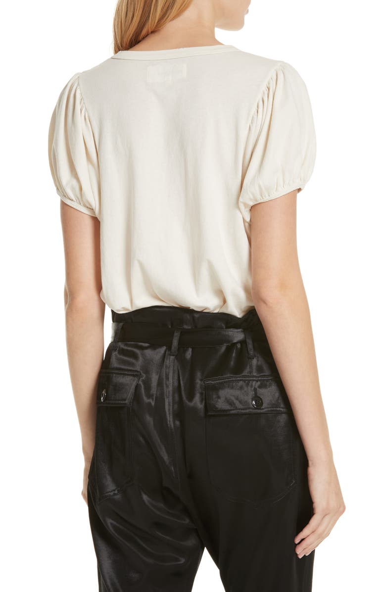 THE GREAT. The Puff Sleeve Tee, Alternate, color,