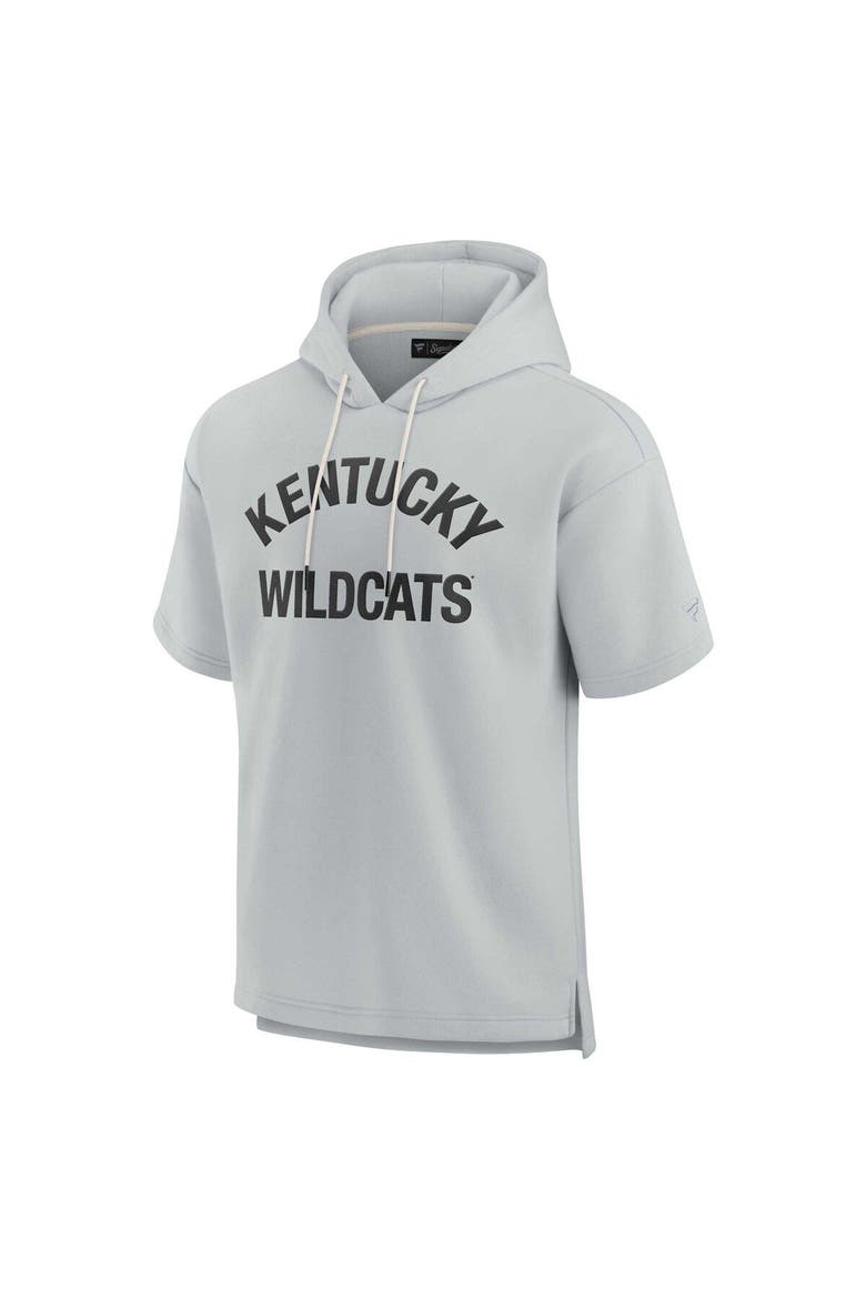Unisex Fanatics Signature Gray Kentucky Wildcats Elements Super Soft Fleece Short Sleeve Pullover Hoodie, Alternate, color, Gray