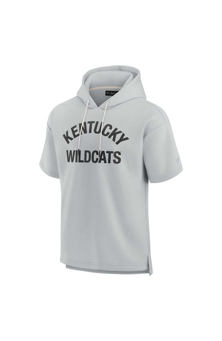 Fanatics Signature Unisex Fanatics Signature Gray Kentucky Wildcats Elements Super Soft Fleece Short Sleeve Pullover Hoodie, Alternate, color, Gray