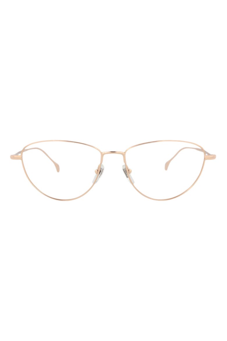 Cat Eye 54mm Optical Glasses, Main, color, GOLD GOLD TRANSPARENT