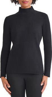 Jones New York Rib Short Sleeve Sweater