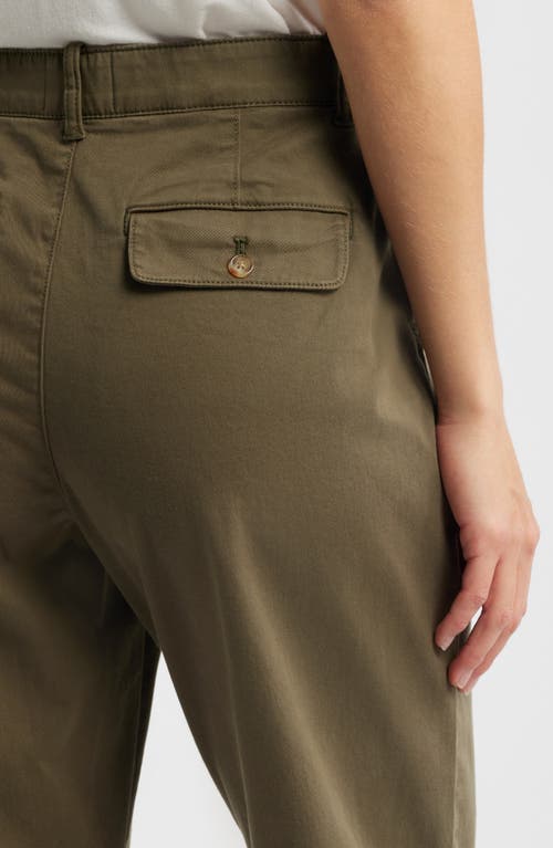 Shop Caslonr Caslon(r) Classic Ankle Tapered Stretch Twill Chinos In Olive Sarma