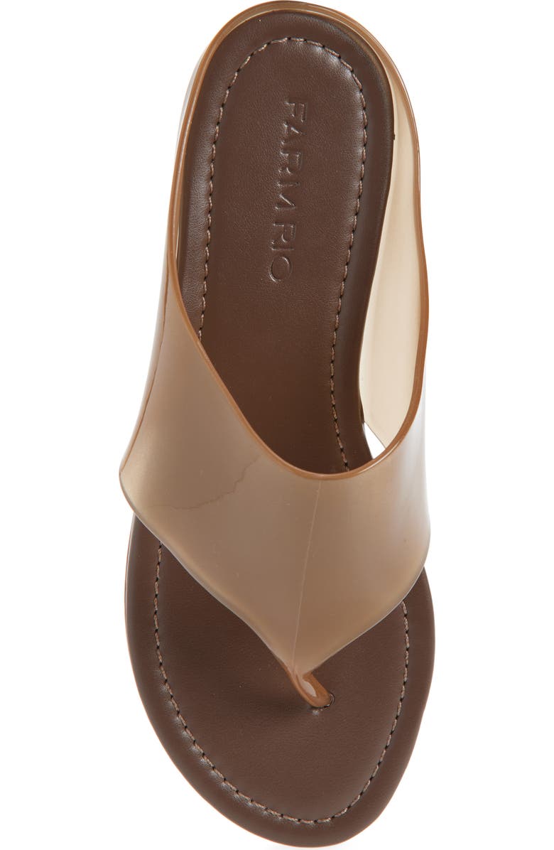 FARM Rio Jelly Flat Flip Flop, Alternate, color, Walnut