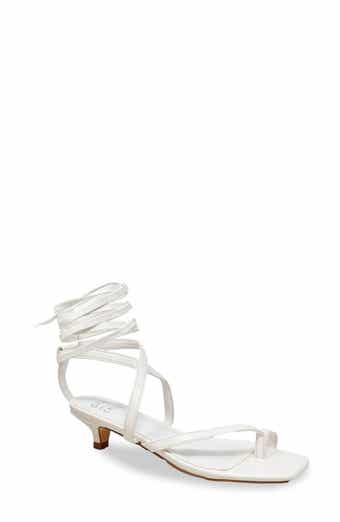 Lace-Up Kitten Heel Sandal
