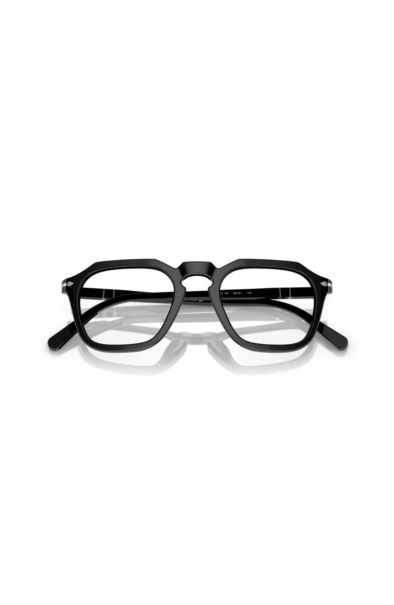 Persol 48mm Square optical glasses, Alternate, color, Black