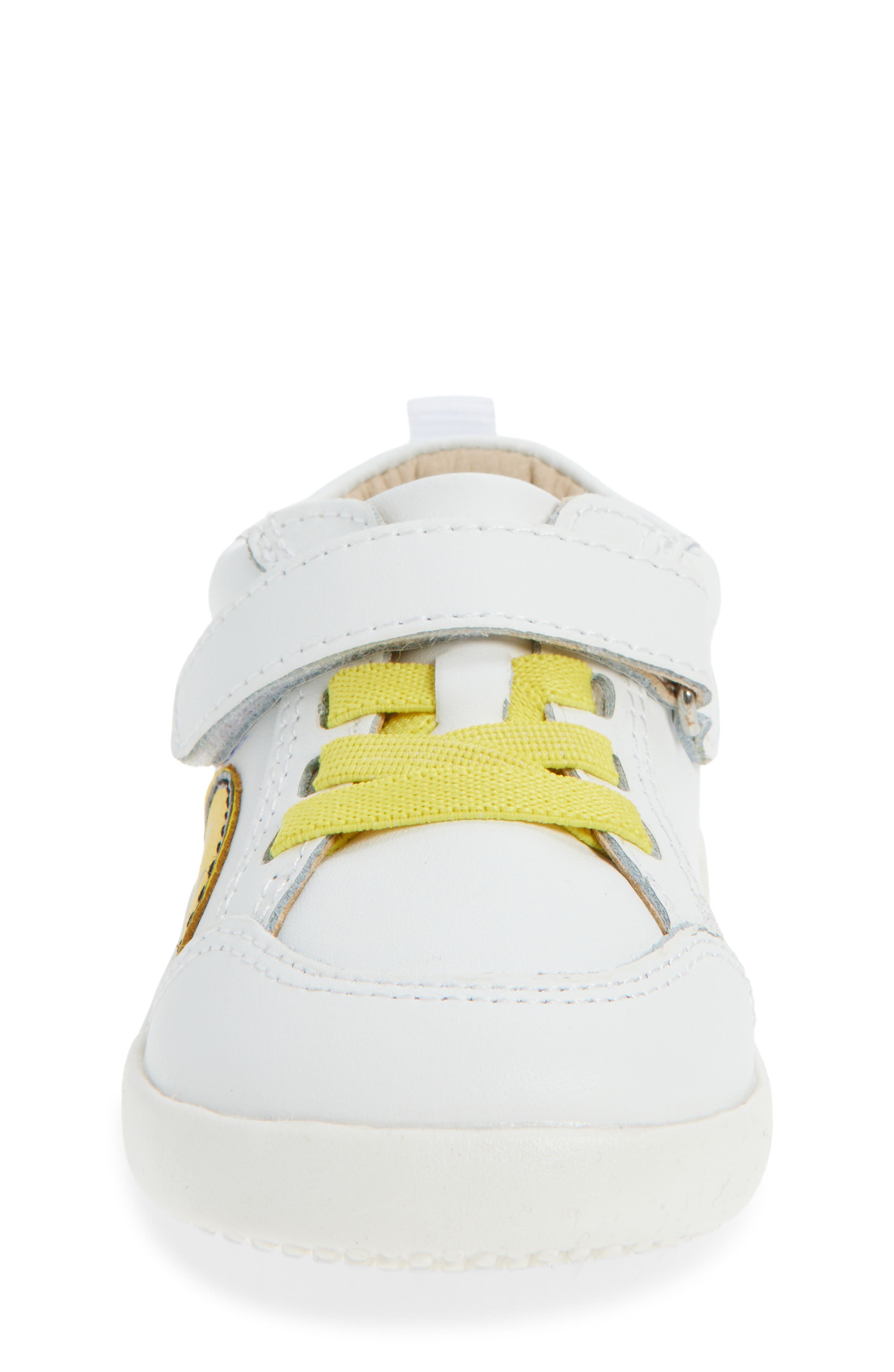 OLD SOLES Kids' Smiley Sneaker, Alternate, color, Snow / Yellow