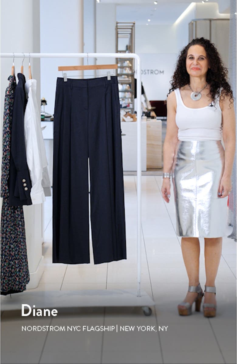 New Didi Wide Leg Wool Blend Pants, sales video thumbnail