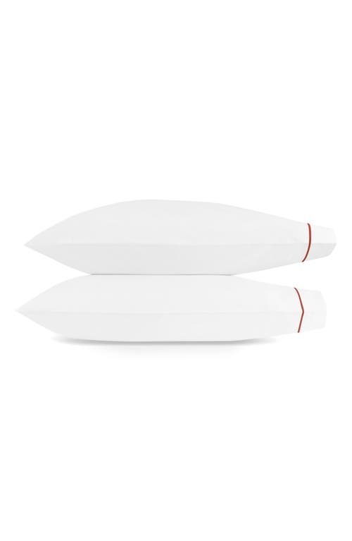 Matouk Bergamo Set Of 2 500 Thread Count Cotton Percale Pillowcases