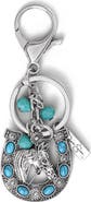 Jessica Simpson Turquoise Horseshoe Keychain