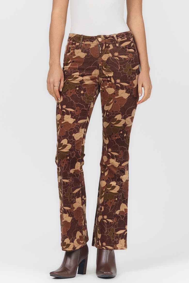 Florence Bootcut Pinwale Corduroy Pants, Main, color, Camden Petals