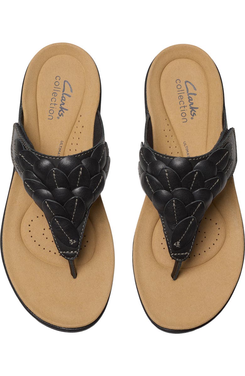 Clarks<sup>®</sup> Laurieann Palm Sandal, Alternate, color, Black Leather