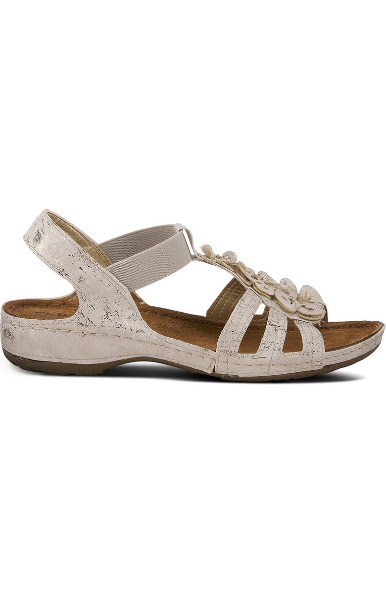 Flexus by Spring Step Adede Cage Sandal, Alternate, color, Soft Gold Patent Leather