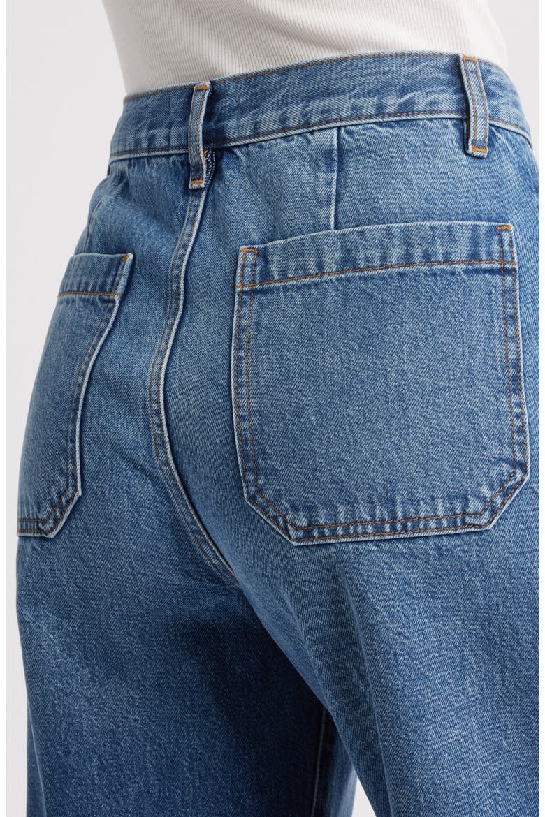 The Utility Cuff Wide Leg Jeans, Alternate, color, STRANGER
