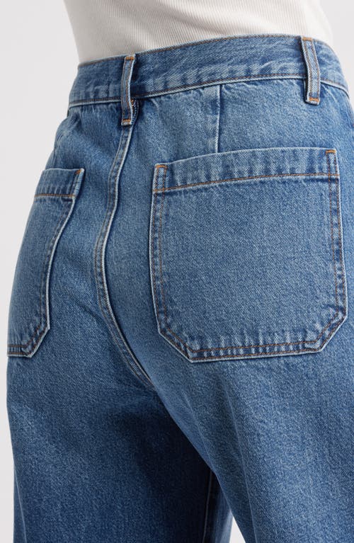 Shop Frame The Utility Cuff Wide Leg Jeans