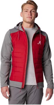 Columbia Men's Columbia Gray/Crimson Alabama Crimson Tide Out-Shield Hybrid Full-Zip Hoodie Jacket