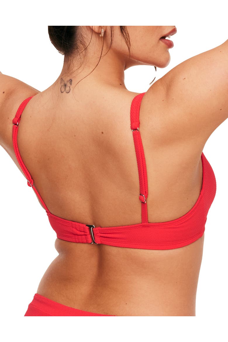 Coraline Swimwear Contour Bustier Top, Alternate, color, Dark orange
