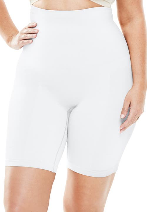 Secret Solutions Tummy And Thigh Medium-control Instant Shaper In White
