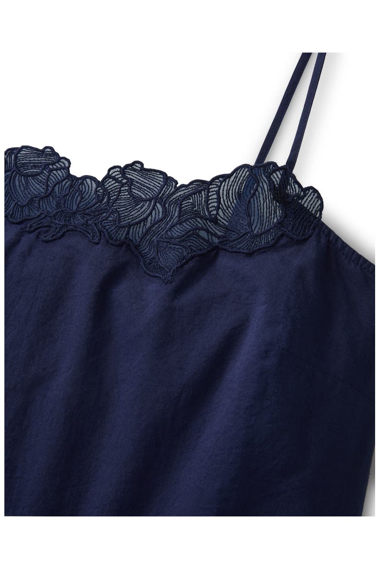 Fleur Cotton Voile Short Pajamas, Alternate, color, NAVY