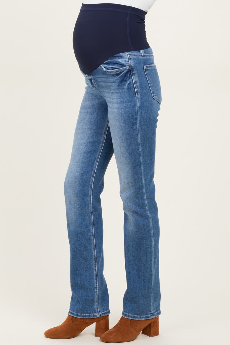 Slim Straight Leg Maternity Jeans, Alternate, color, Blue