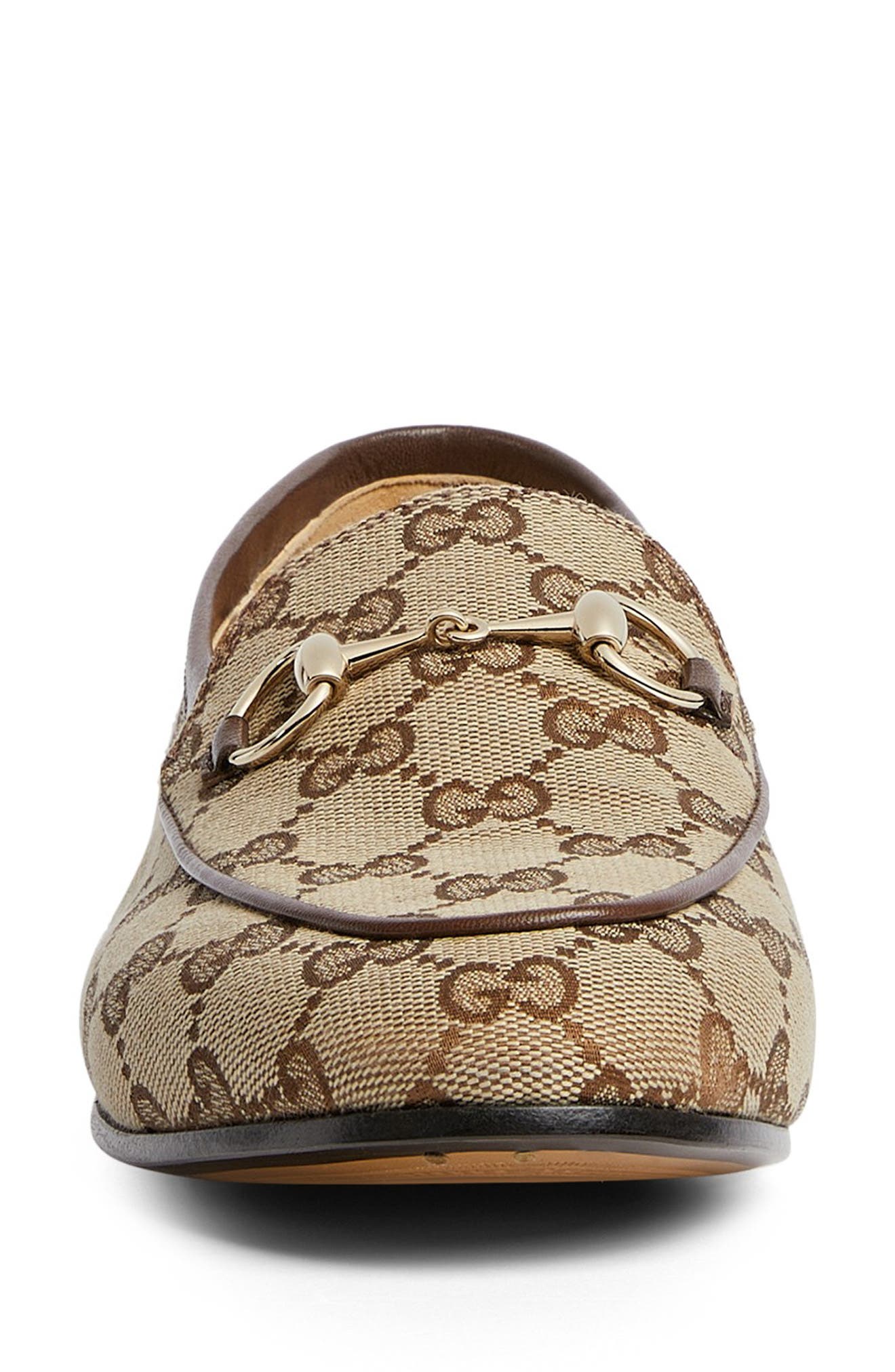 Gucci New Jordaan GG Supreme Canvas Loafer, Alternate, color, Beige Ebony/ Acero