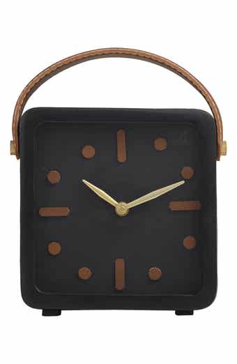 VIVIAN LUNE HOME Modern Black Metal Clock