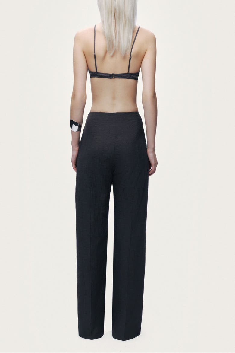 Wide Leg Fluid Pants, Alternate, color, Anthracite