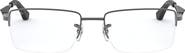 Ray-Ban 53mm Semi Rimless Rectangular Optical Glasses