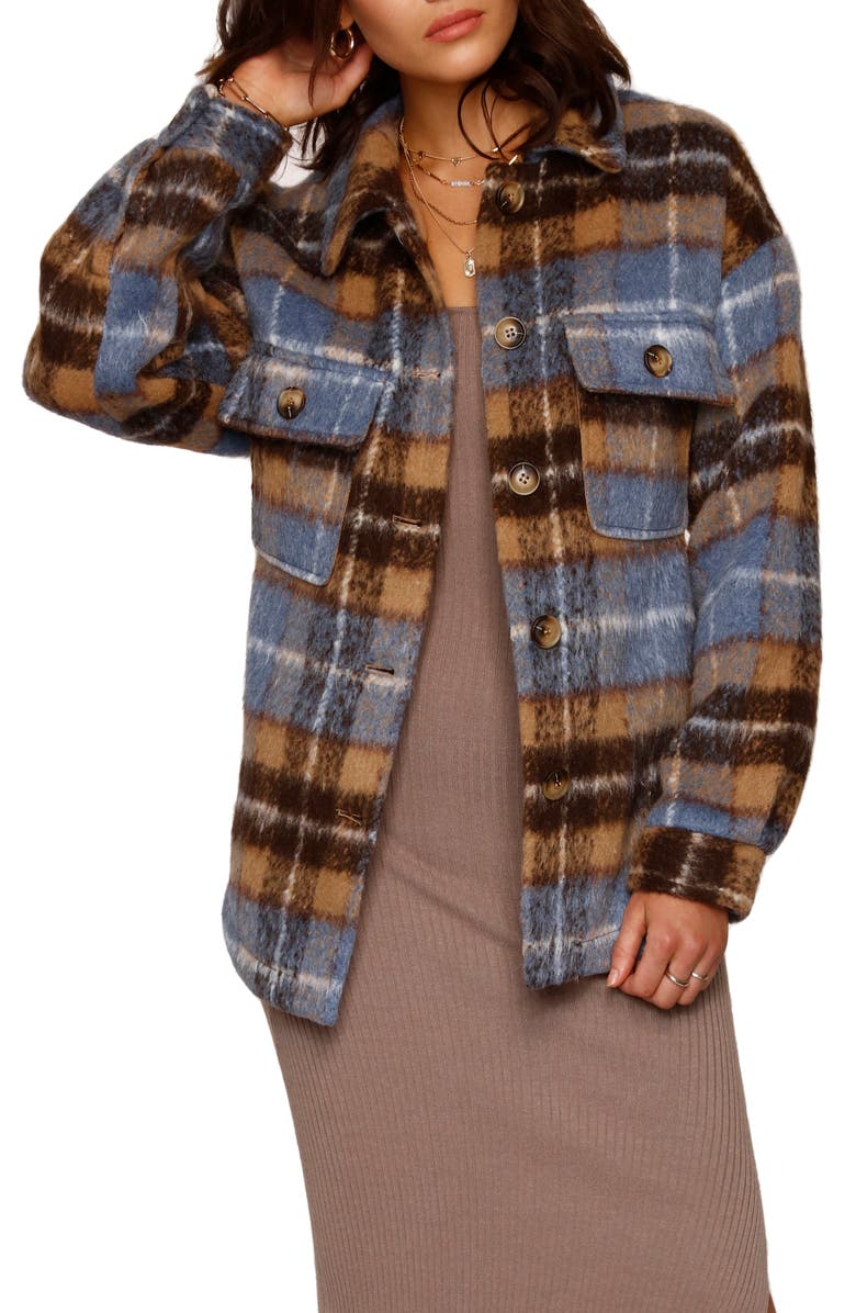 Heartloom Amalia Plaid Shirt Jacket, Main, color,