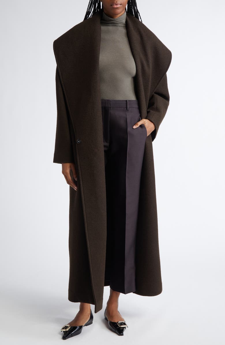 GIA STUDIOS Shawl Collar Wool Blend Coat, Alternate, color,