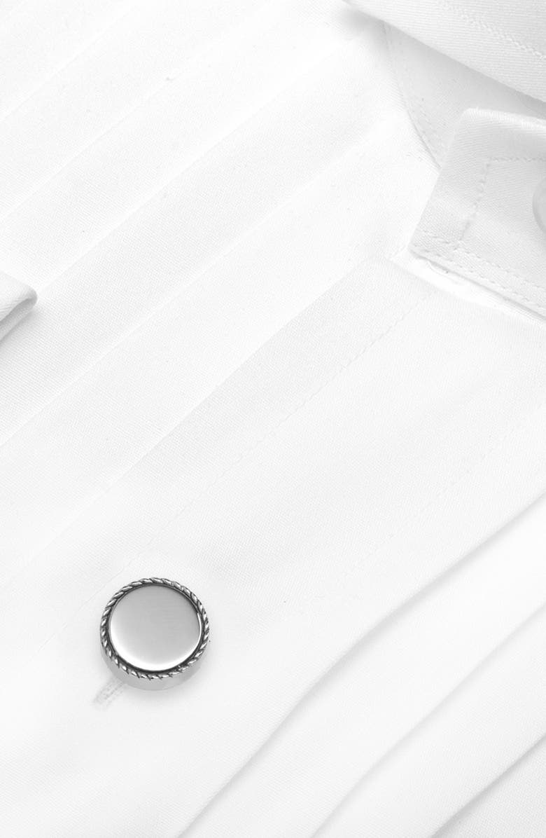 Cufflinks, Inc. Stainless Steel Rope Border Stud Set, Alternate, color, Silver