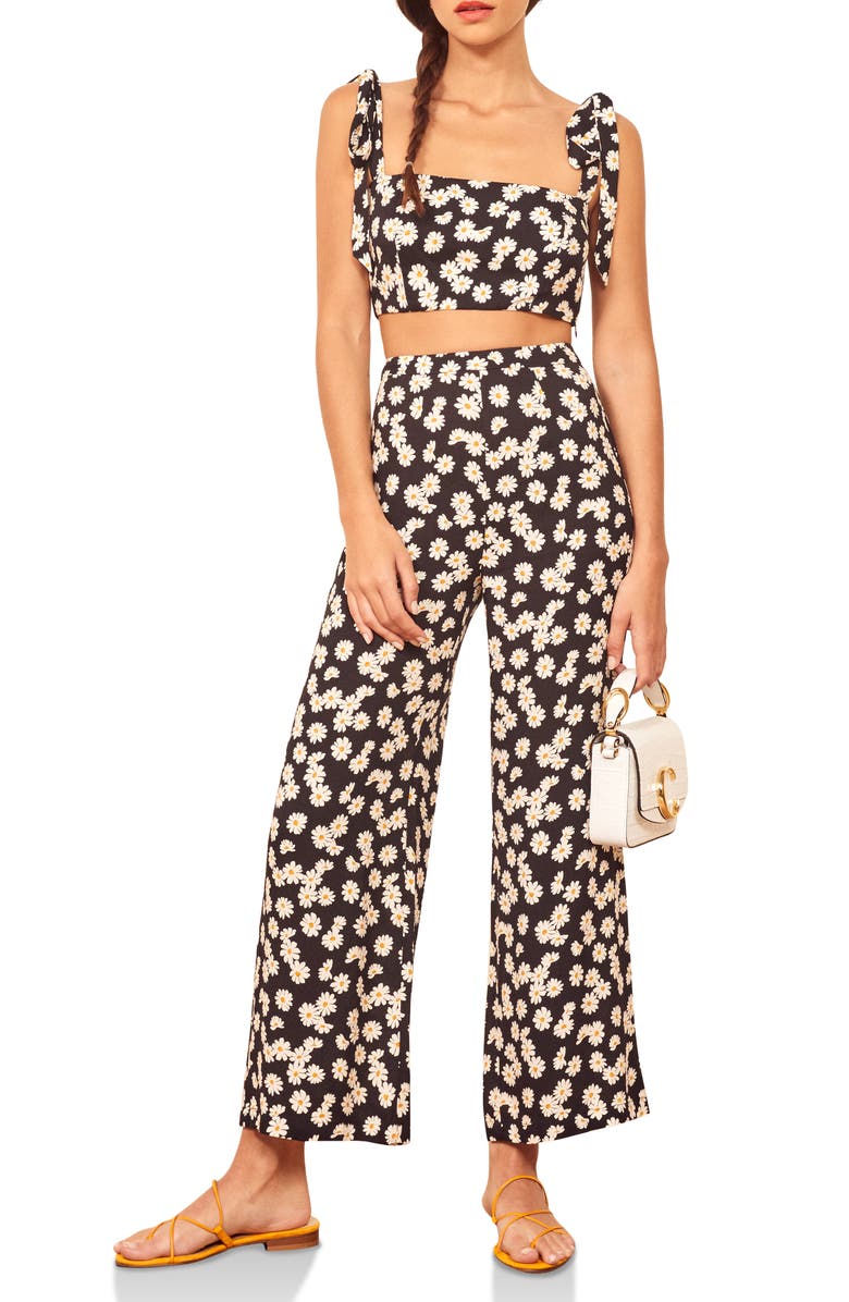 Reformation Tiki Print Tie Shoulder Two-Piece Jumpsuit, Main, color,