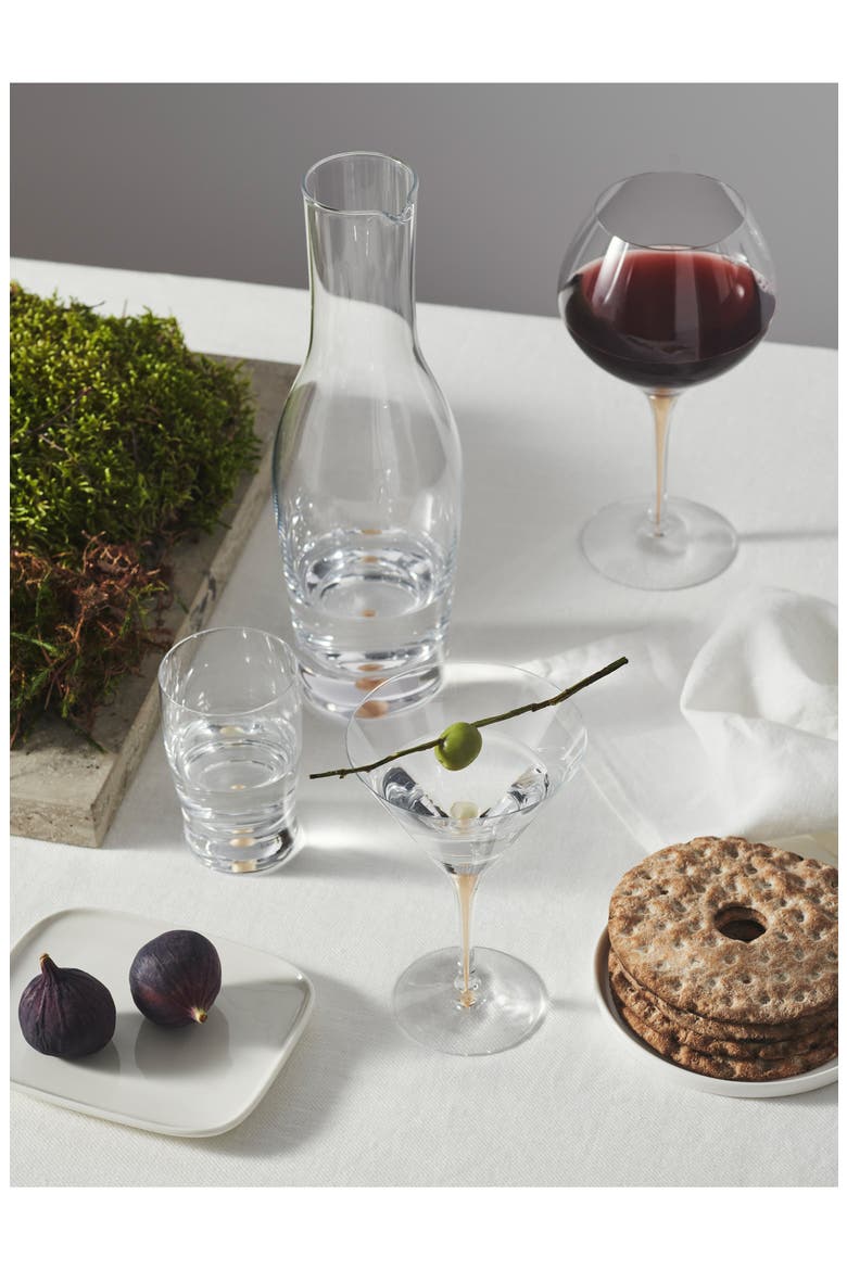 Intermezzo Gold Bouquet Set of 2 Wine Glasses, Alternate, color, GOLD