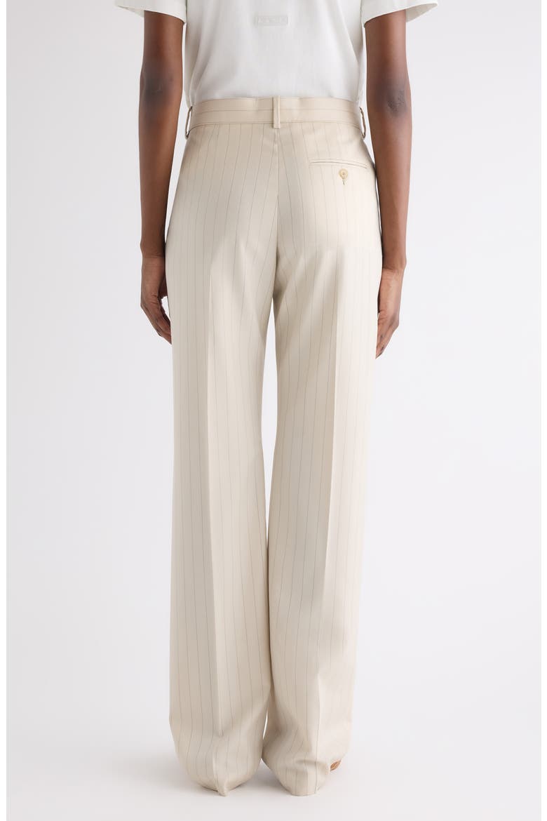 Pontino Pinstripe Wool Trousers, Alternate, color, CREAM BEIGE