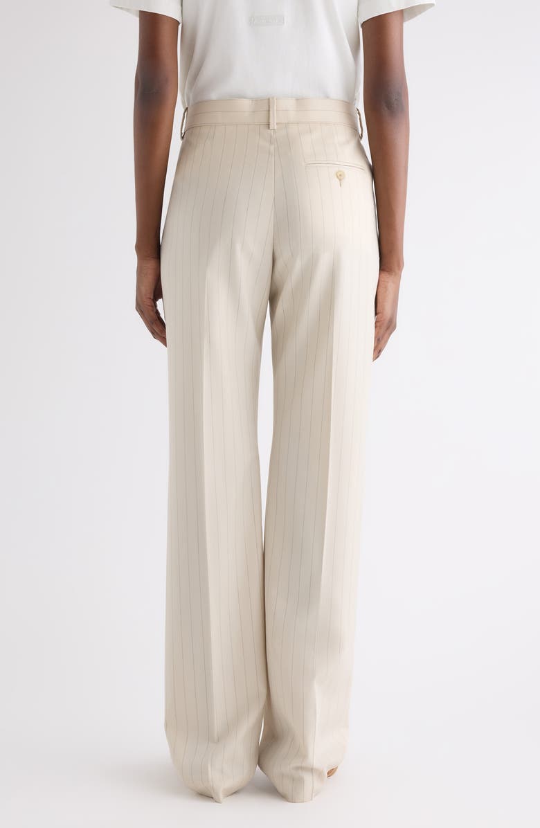 Acne Studios Pontino Pinstripe Wool Trousers, Alternate, color, Cream Beige