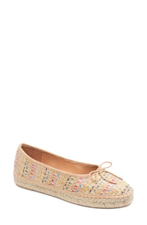 Shop Patricia Green Sydney Ballet Flat In Rainbow Raffia
