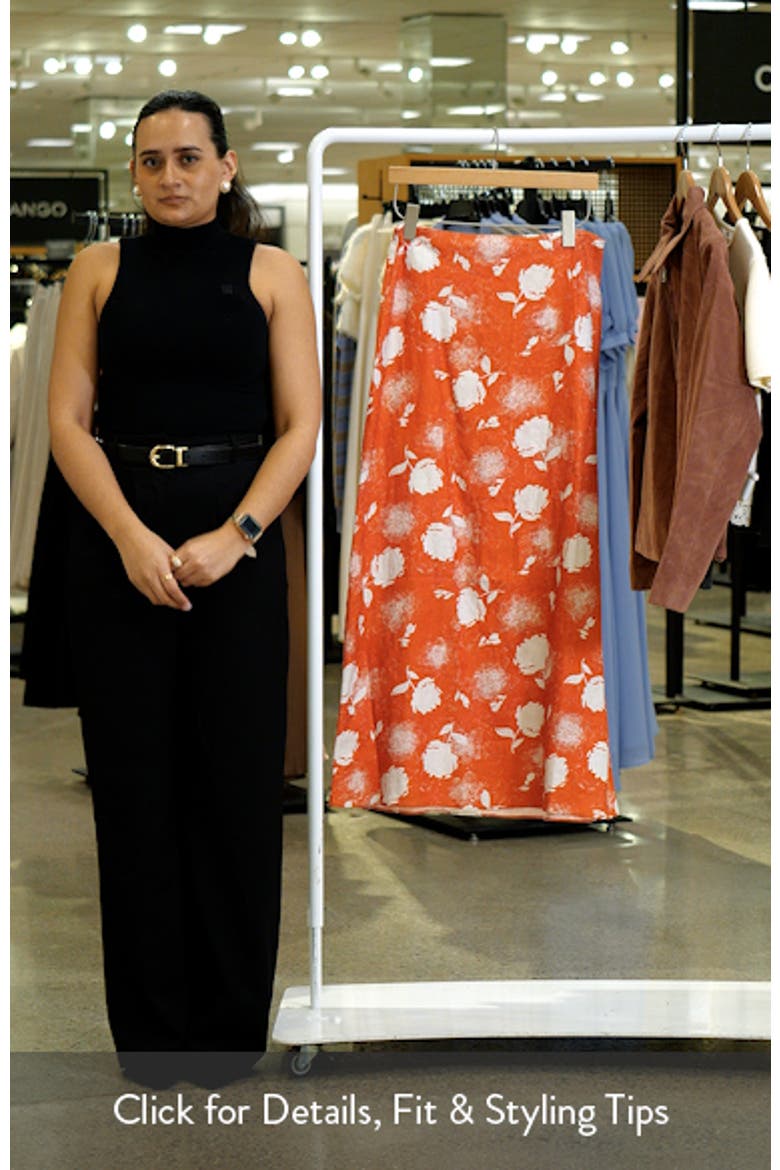 Martina Floral Linen Maxi Skirt video