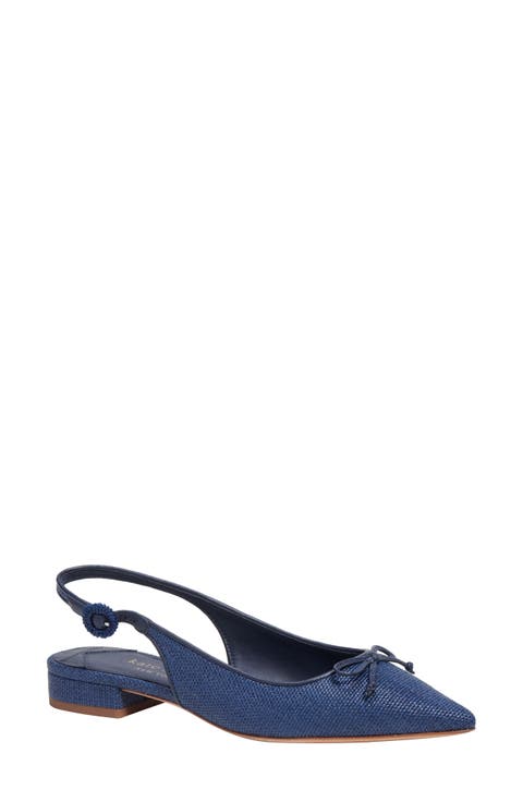 veronica raffia slingback flat (Women)